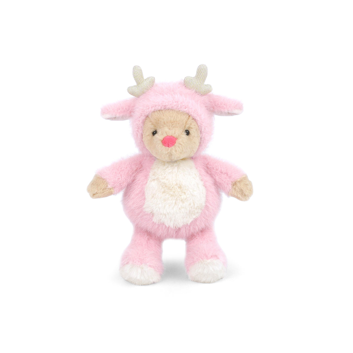 Reindeer Bear Pink Plush  Mon Ami