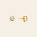 Lover's Tempo | Gold CZ Stud Earrings
