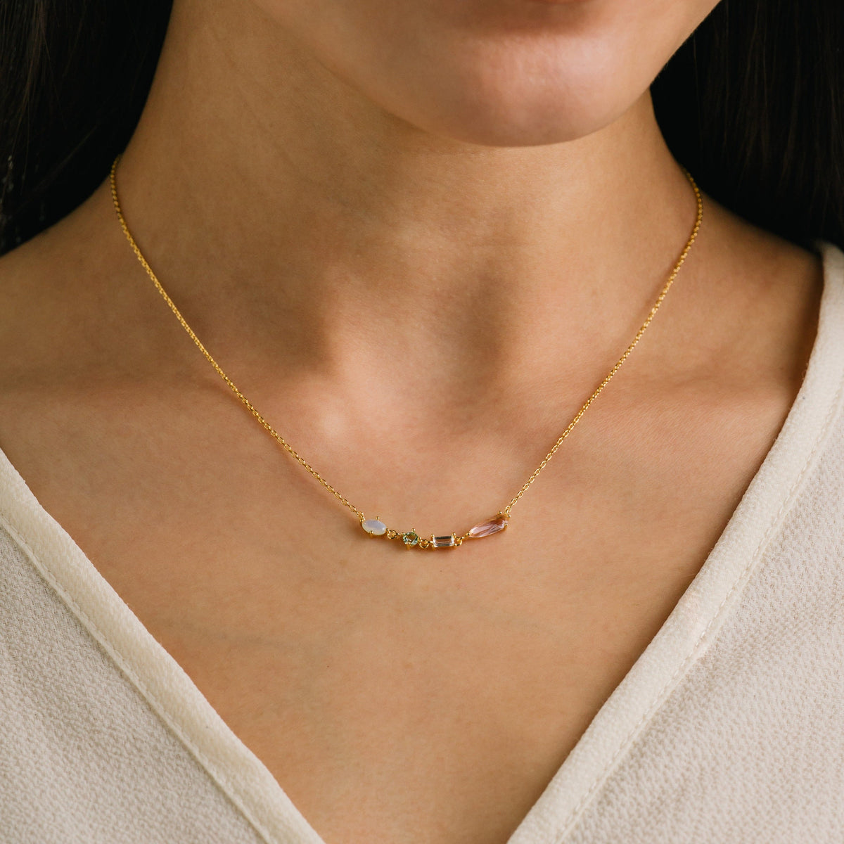 Lover's Tempo | Sonata Jewel Gold Opal Mix Necklace