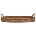 Oval Woven Seagrass Tray with Handles