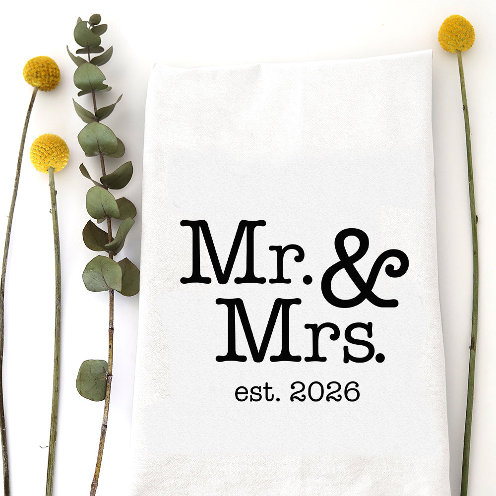 Mr. & Mrs. 2026 Tea Towel