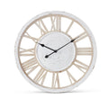 Clock White & Natural Wood 26.5"