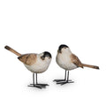 Brown & White Chickadee Decorative Bird – 6.5"