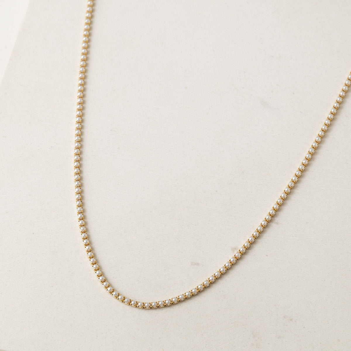 Lover's Tempo | Tennis Pearl Necklace