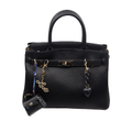 Birkin Bag Purse Charm - Black