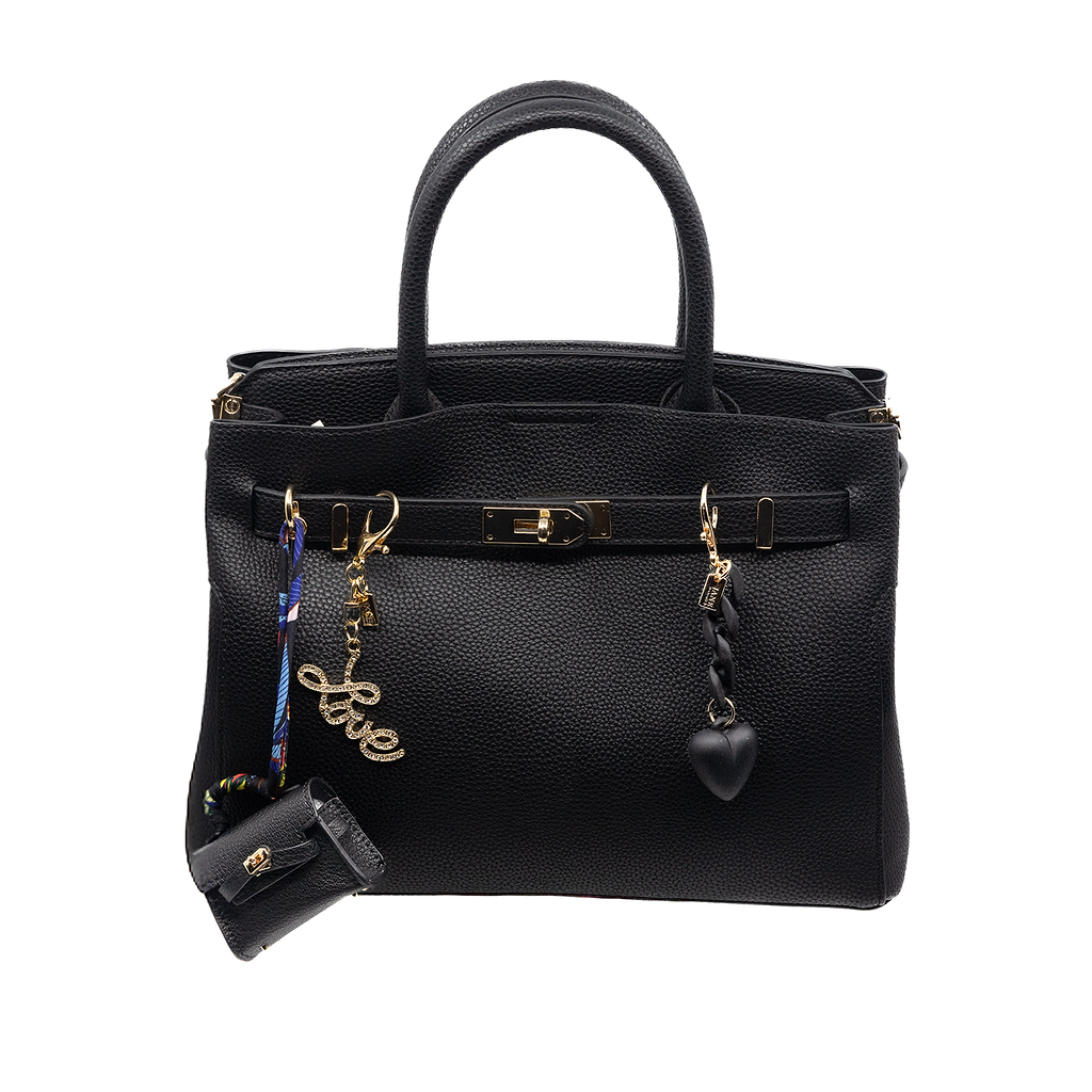 Birkin Bag Purse Charm - Black