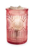 Candle Warmer Pink Parisian Glass