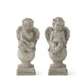 Resin Cherub Statues Weathered Gray Assorted