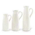 Ceramic Crackled Pitchers Assorted Cream