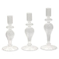 Candle Stick Holders Glass Assort