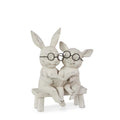 Reading Bunny & Pig on Bench 7 "