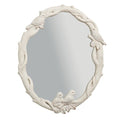 Mirror White Distressed with Birds 23.5"