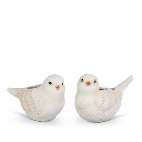 Bird Planter – White 7"