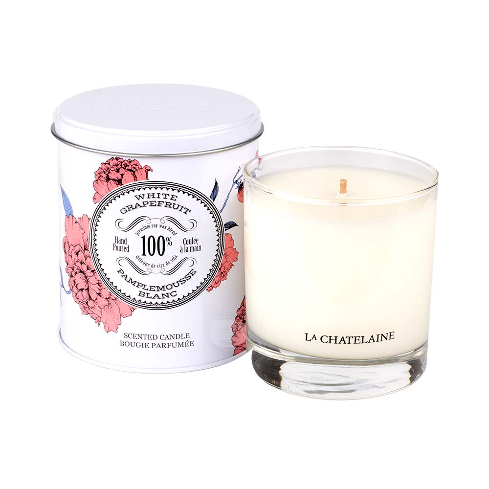 Candle in Tin White Grapefruit La Chatelaine