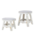 Stool Risers White Distressed Assort