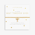 A Littles & Co | Best Teacher Ever Bracelet - Gold-Tone