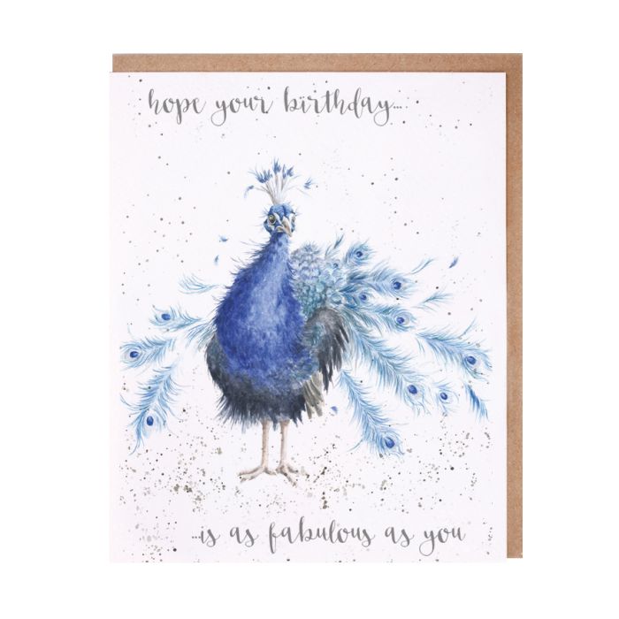 Wrendale Designs | Fabulous Peacock Birthday Card