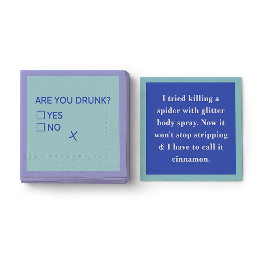 Drinks on Me | Are You Drunk Cocktail Napkins
