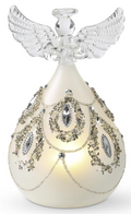 Angel 5" Mercury Glass Jeweled LED with Timer KK