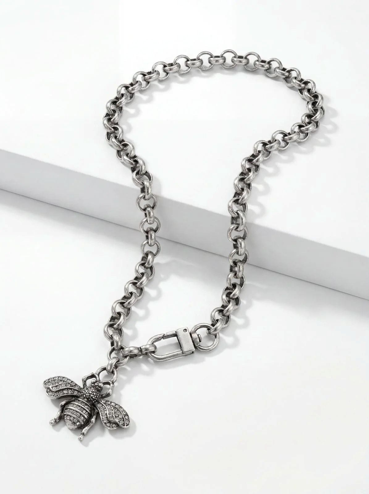 Necklace Barberini Bee Silver Valentine Rouge