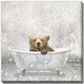 Baby Bear Bath Wall Art 18 x 18"