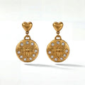 Earrrings Bee Antique Gold Valentine Rouge