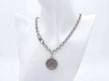 Necklace Silver Belguim Crest Valentine Rouge