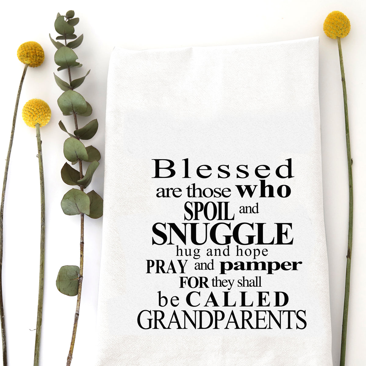 Blessed Grandparents Tea Towel
