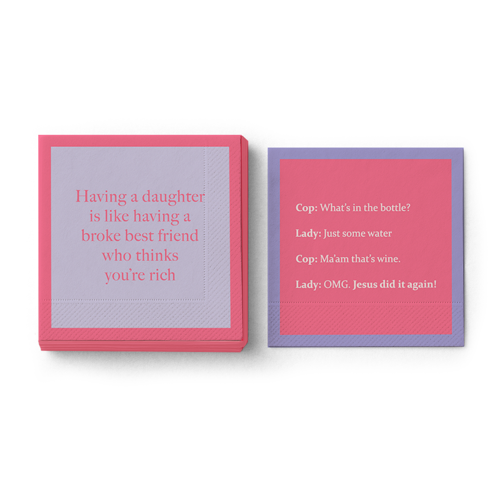 Drinks on Me | Broke Best Friend Cocktail Napkins