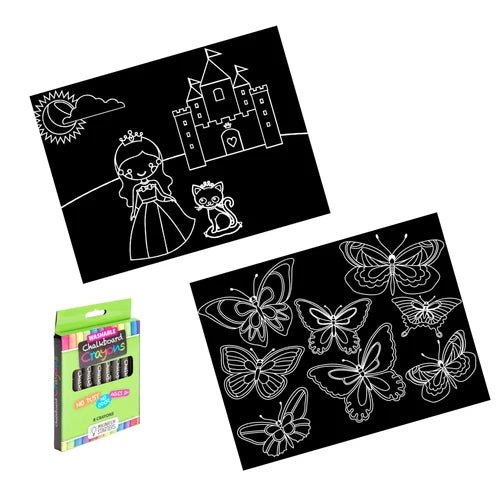 Reusable Coloring Travel Mat Set - Princess & Butterfly