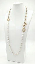 Necklace Class & Sass Long Matt Gold Valentine  Rouge
