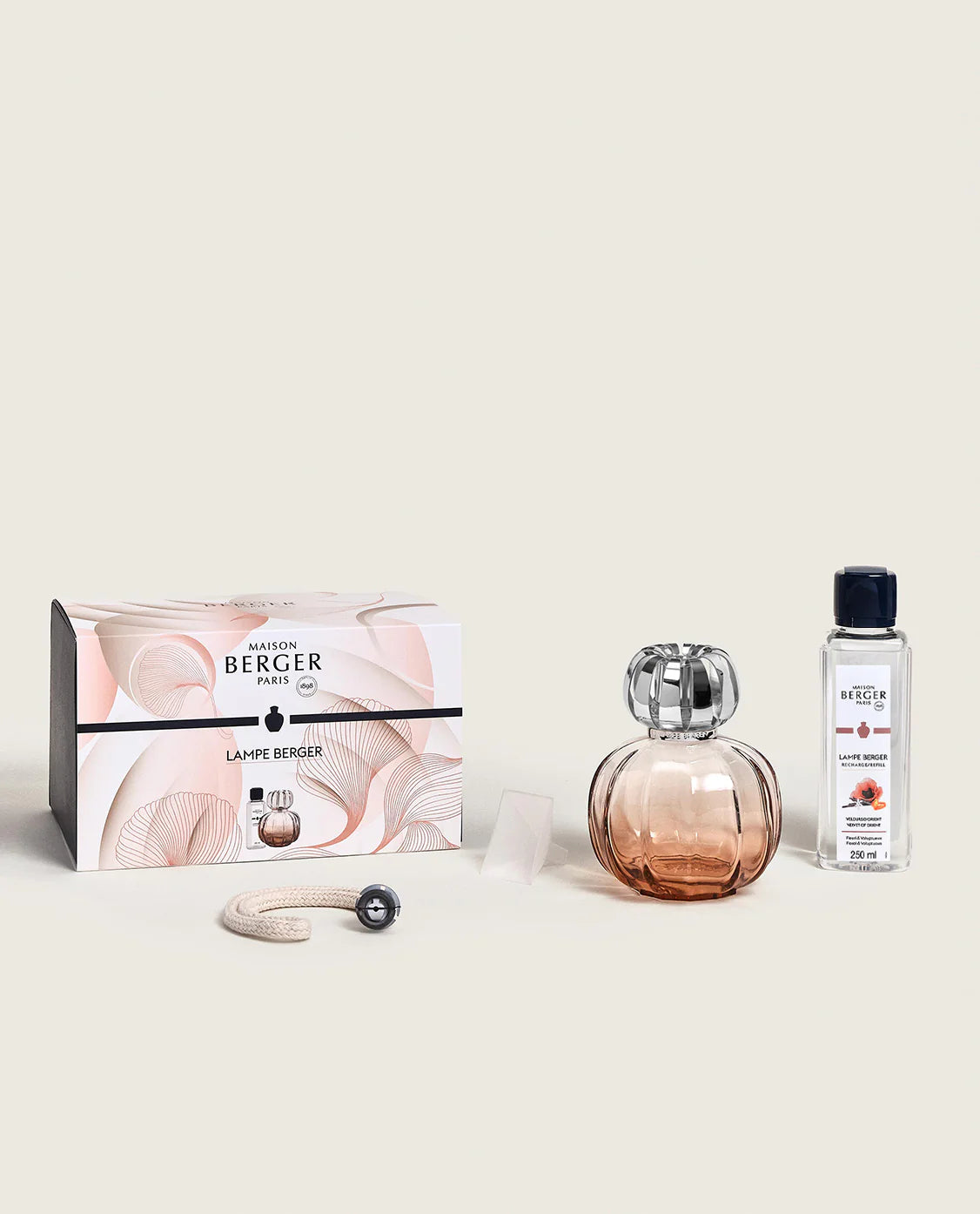 Maison Berger | Corali Pink Lamp Gift Set with Velvet of Orient