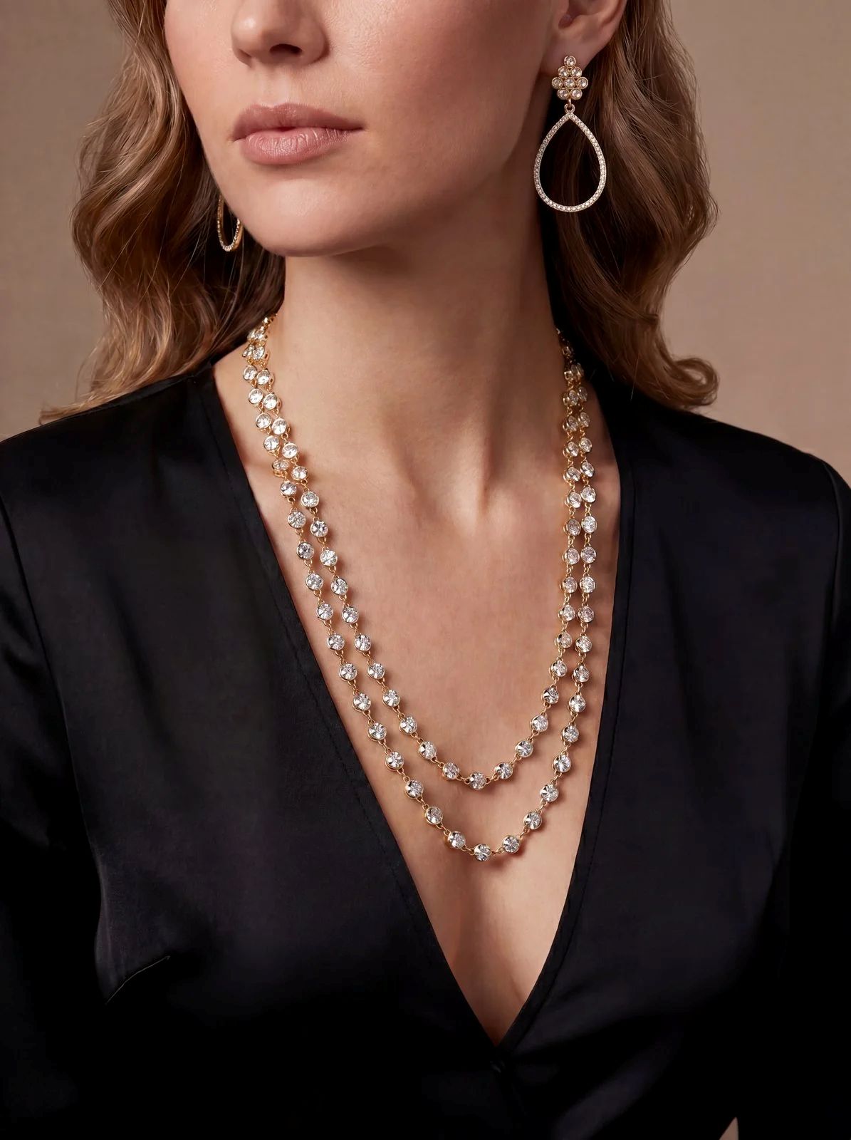 Valentine Rouge| Necklace CZ Gold By The Yard