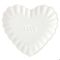 Ceramic Heart  Scalloped Dish Love