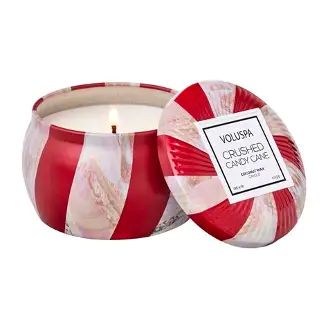 Voluspa | Crushed Candy Cane Mini Tin Candle