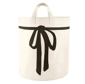Canvas Bow Tote - White