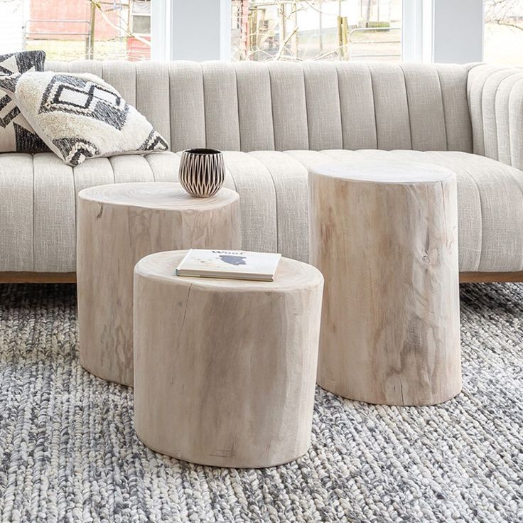 Salish Stump - White 18" Round
