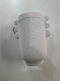 Tall White Sand Textured Vase