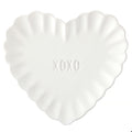 Ceramic Heart Dish White xoxo