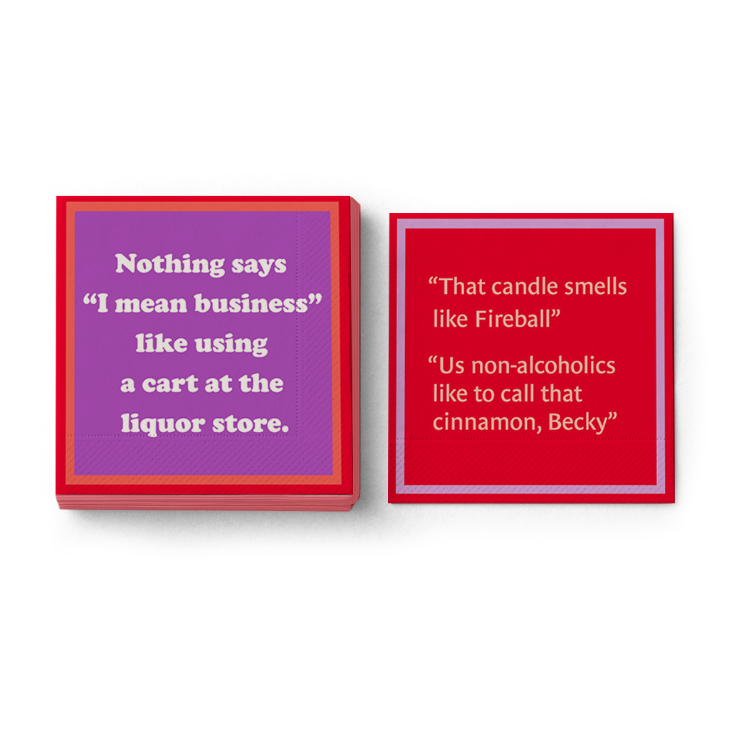 Drinks on Me | Fireball Cocktail Napkins