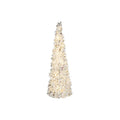 Option 2 | Iridescent Tinsel LED Tree – White & Silver 16"