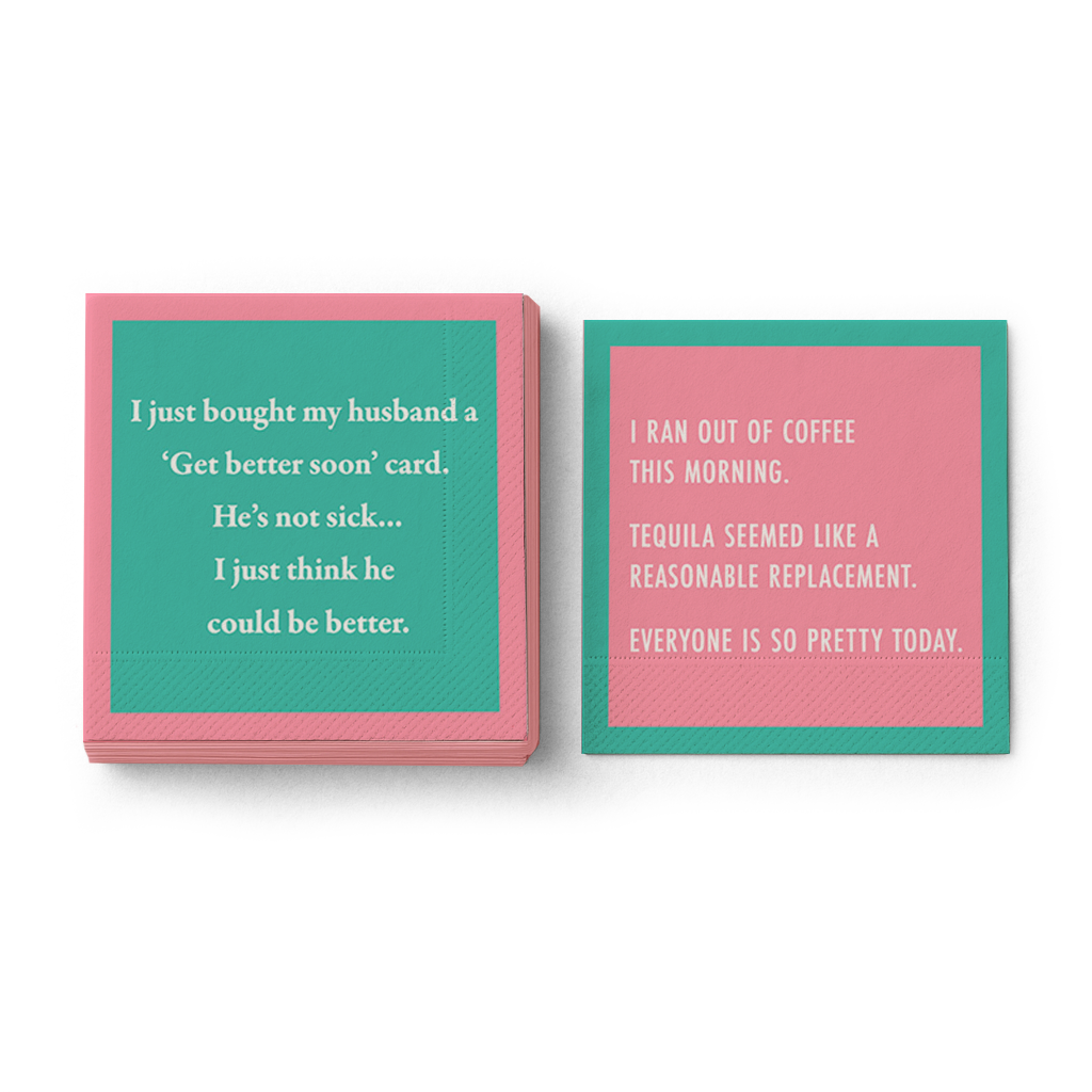 Drinks on Me | Get Better Soon Cocktail Napkins