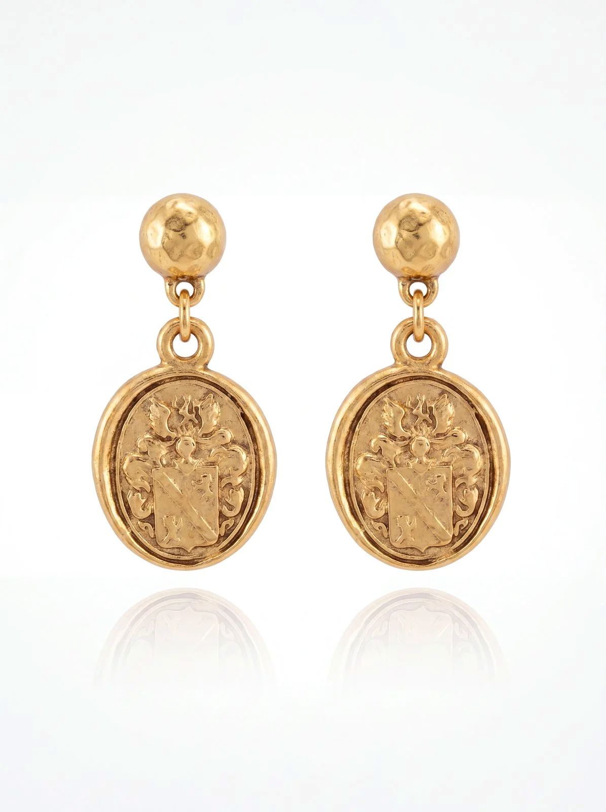 Earrings Heraldry Crest Valentine Rouge