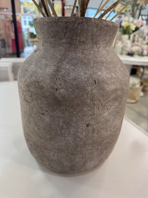 Grey Wash Terracotta Vase