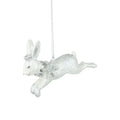 Resin Hare Ornament with Silver Beads