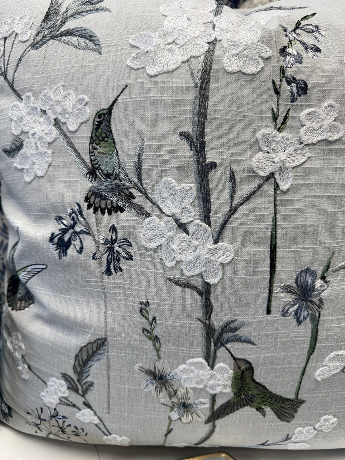 Pillow Hummingbird Garden Down-Filled 24 x 24"