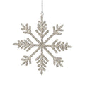 Silver Glass Bead Snowflake Ornament 7"