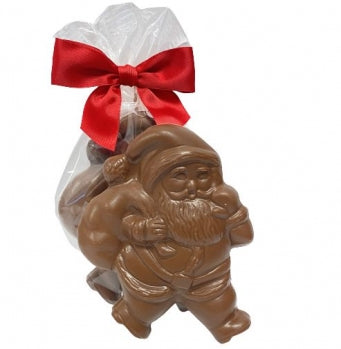 Andea Chocolate |Jolly Santa Chocolate in Bag with Red Ribbon