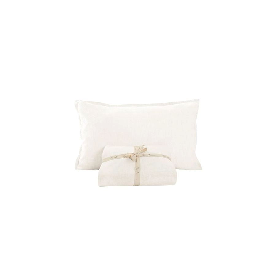 Brunelli | White Linen Sheet Set of 4 - Queen