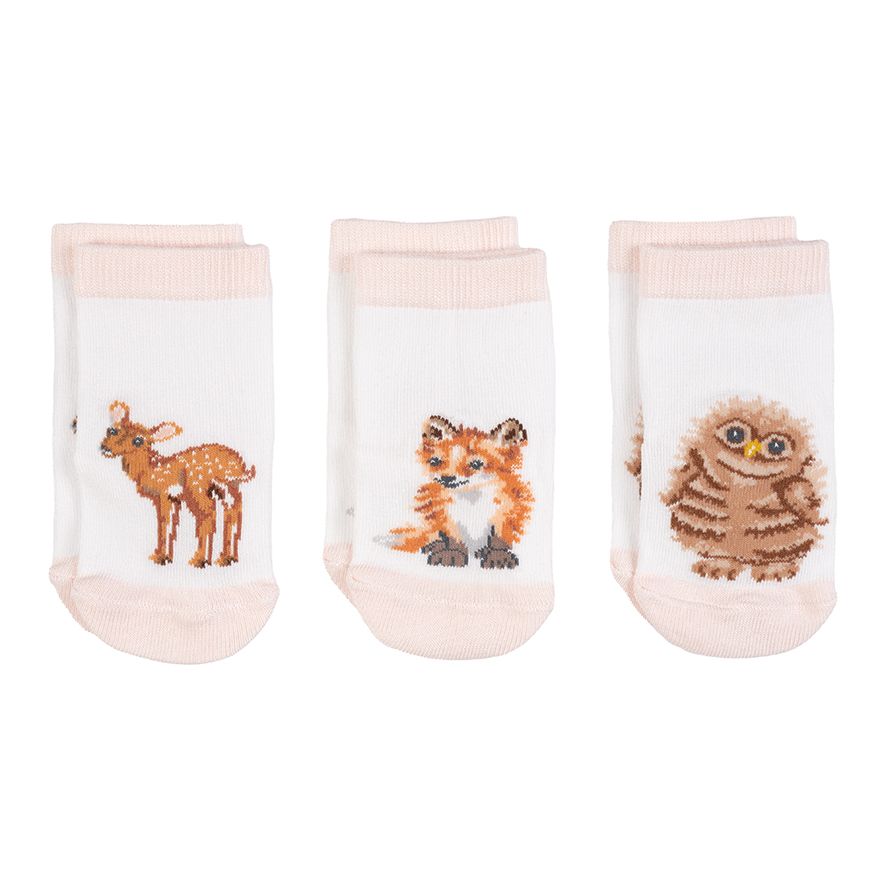 Wrendale Designs Baby Socks - Little Forest Set of 3